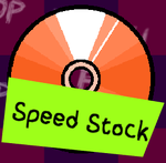 An orange-red disc named "Speed Stock"